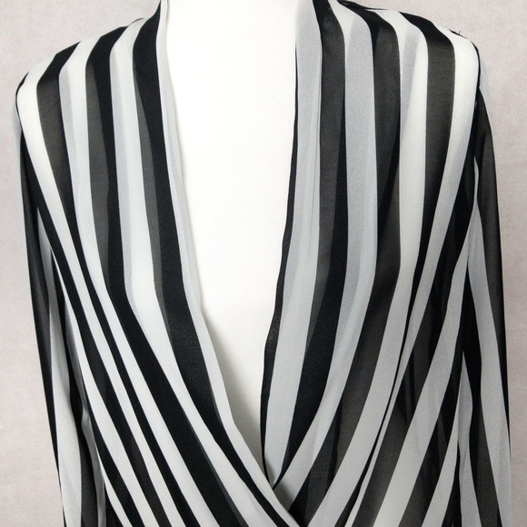 NWOT Pin Sheer Through Blouse - Picture 4 of 4